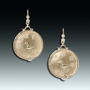 "Star-Struck Sandpipers" earrings