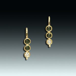 "Ready to go" black and white diamond earrings