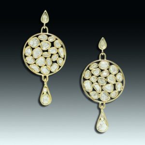 "Inside Notre Dame" diamond slice earrings