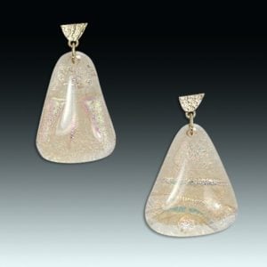 "Mirage" art glass earrings