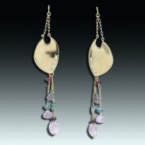 "I knew I had to paint" diamond and 14k gold earrings
