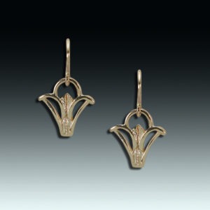 "Pont des Arts" 14 karat gold earrings